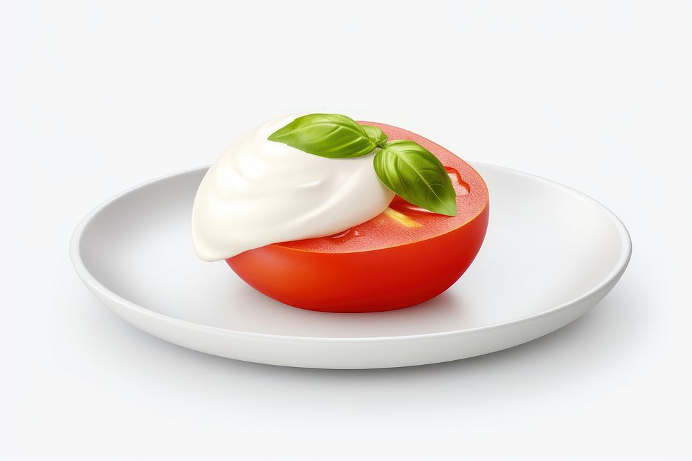 Tomato plate vegetable dessert. 