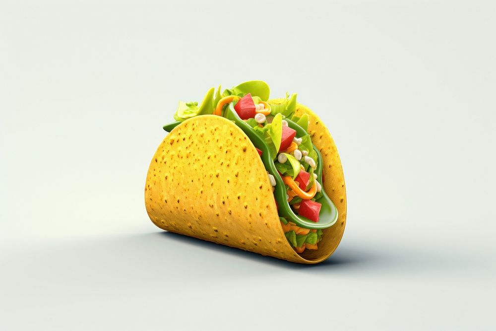 Food taco white background mexican food. AI generated Image by rawpixel.
