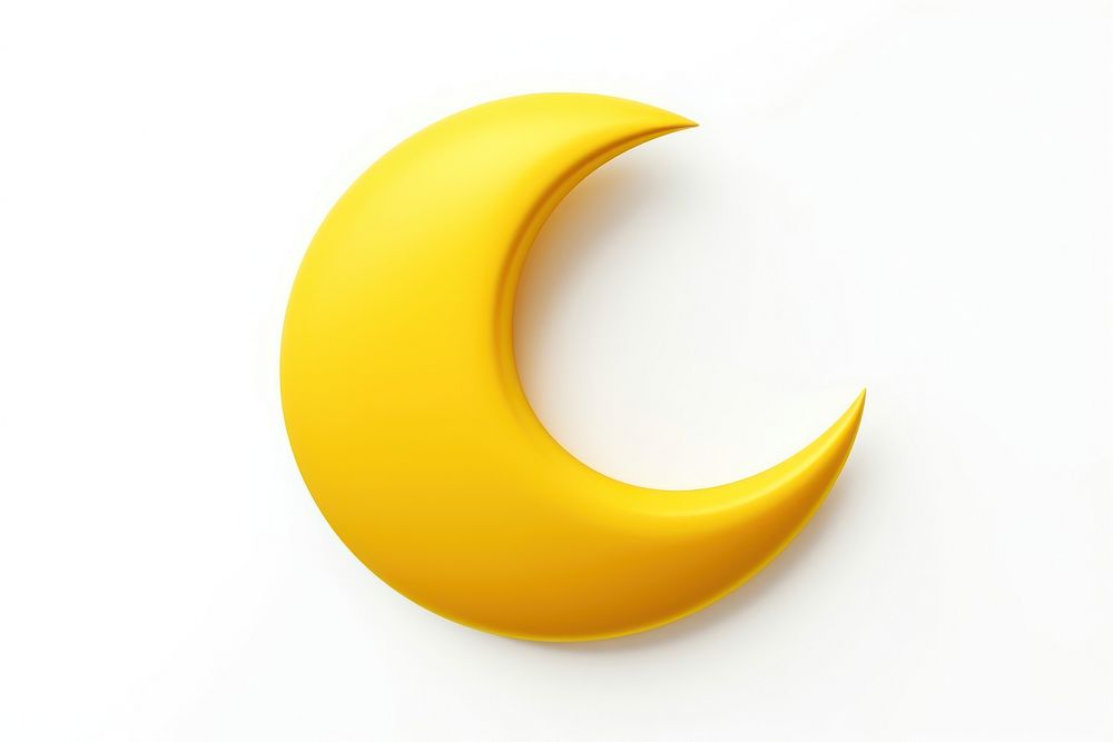 Crescent eclipse yellow moon. AI generated Image by rawpixel.