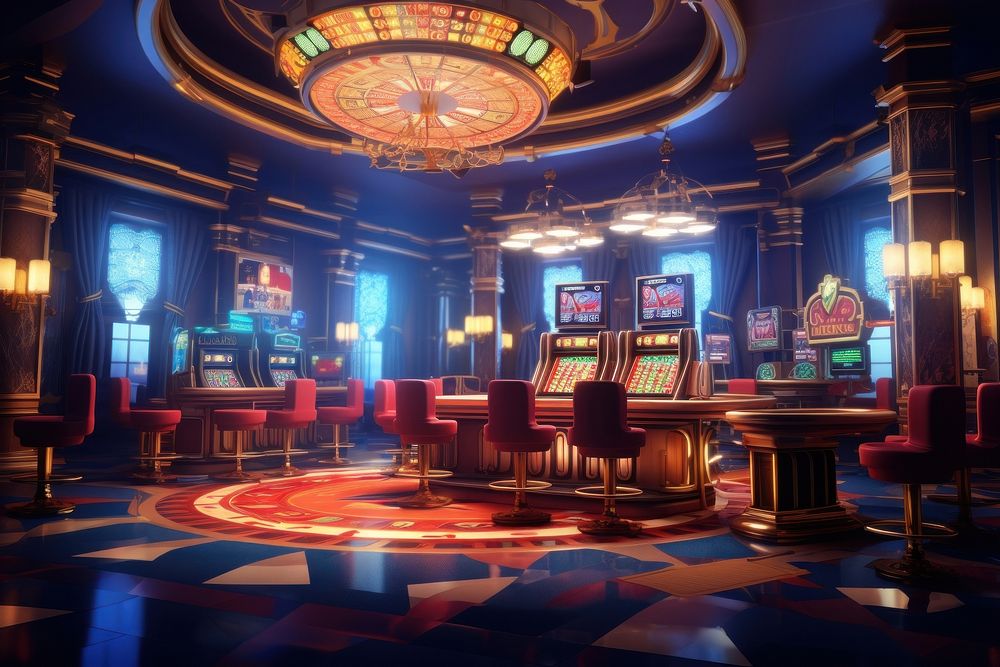 Casino nightlife chair game. AI generated Image by rawpixel.