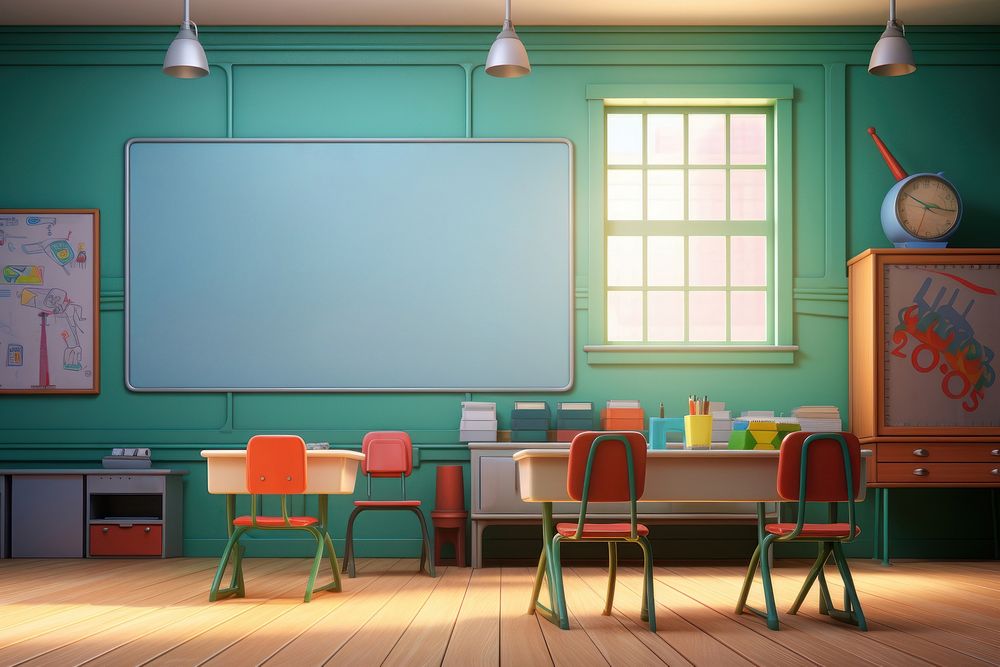 Classroom architecture furniture building. AI generated Image by rawpixel.