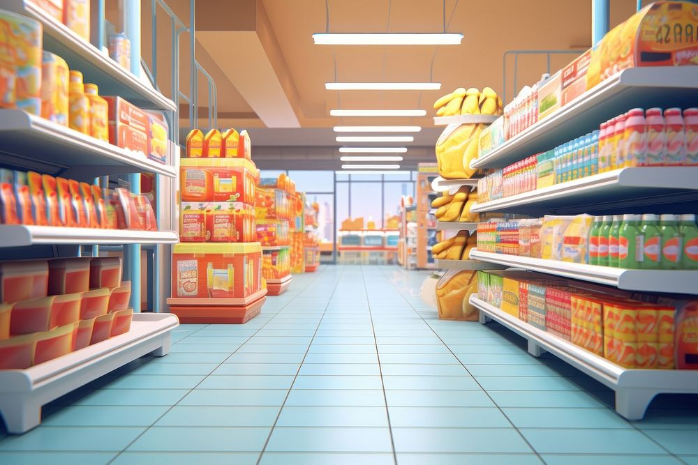 Supermarket architecture consumerism arrangement. AI | Premium Photo ...