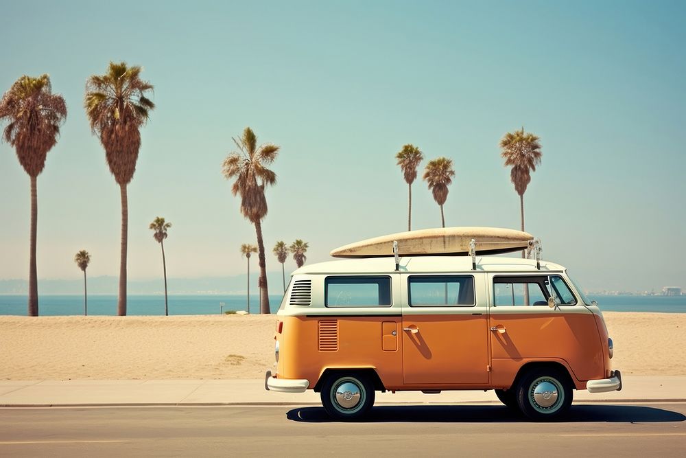 Caravan by the beach. | Free Photo - rawpixel