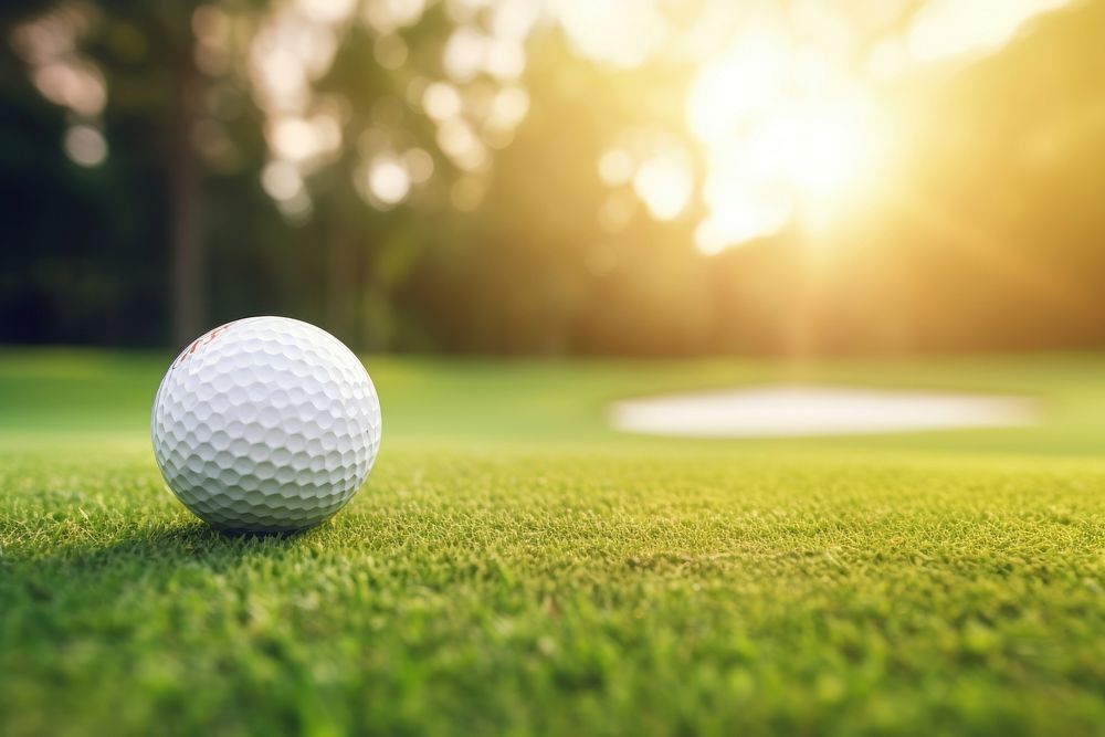 Grass golf ball outdoors. AI generated Image by rawpixel.