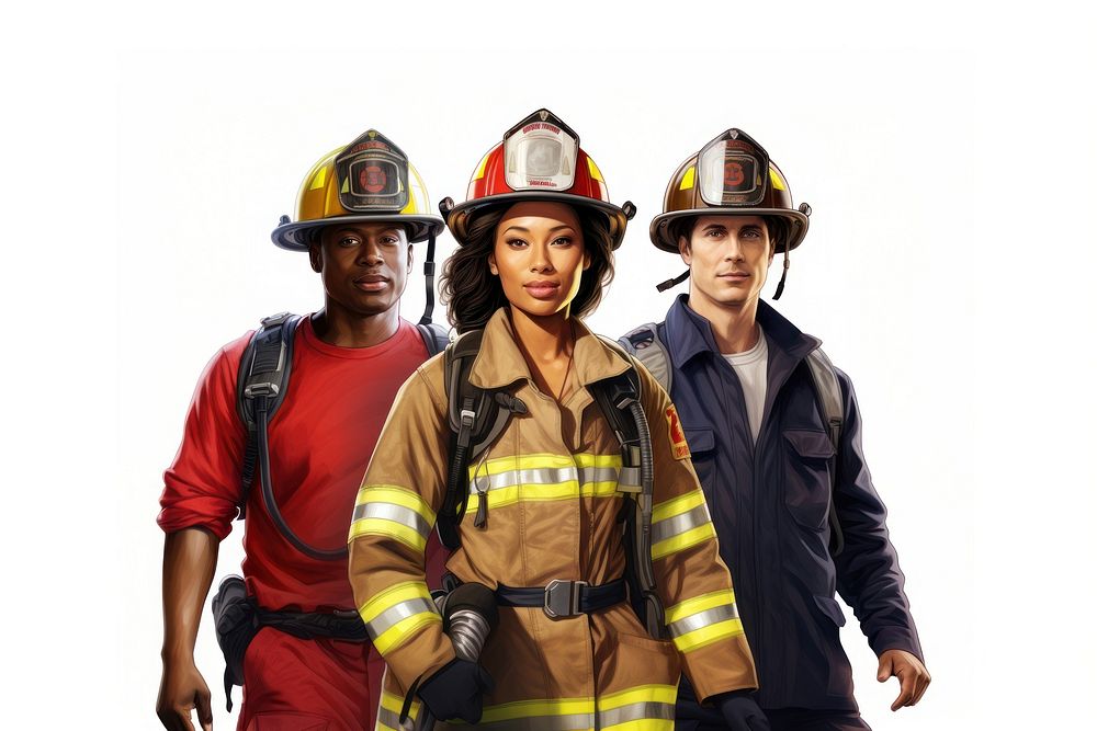 Firefighter helmet adult woman. AI generated Image by rawpixel.