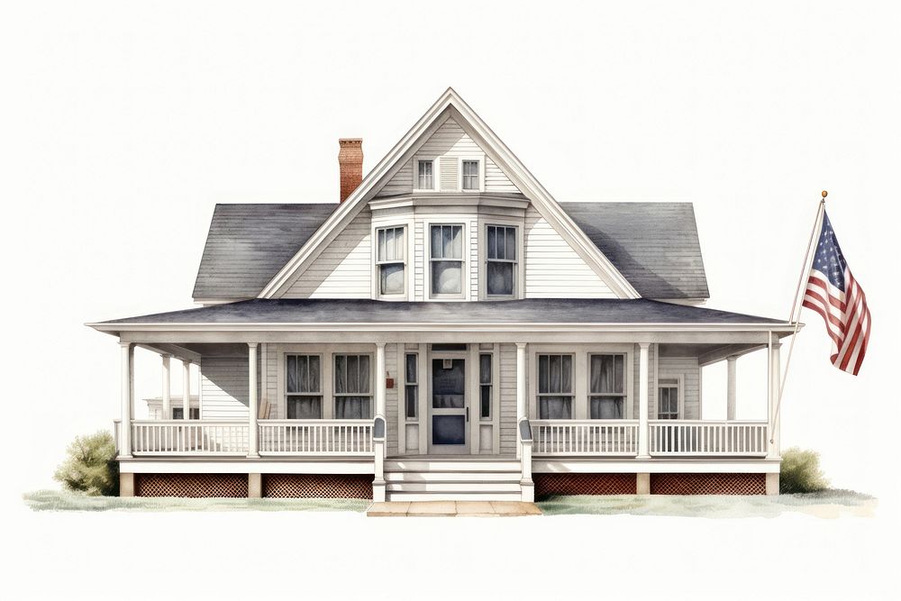 House architecture building porch. AI generated Image by rawpixel.