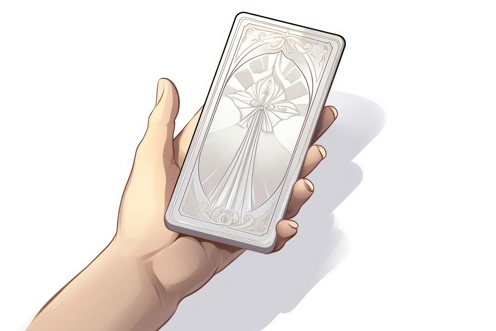 Holding tarot card hand electronics technology. AI generated Image by rawpixel.
