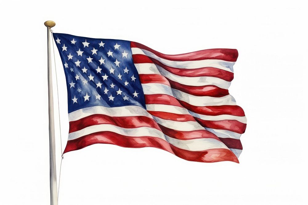 Flag white white background independence.