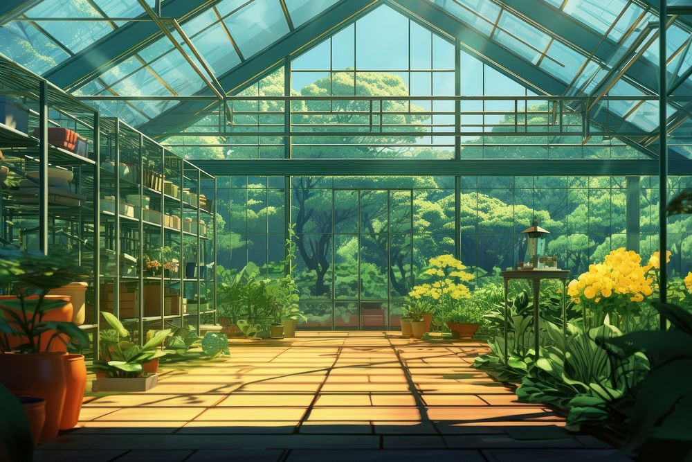 Greenhouse outdoors nature garden. AI generated Image by rawpixel.