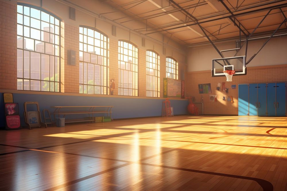 Basketball sports gym architecture. AI generated Image by rawpixel.