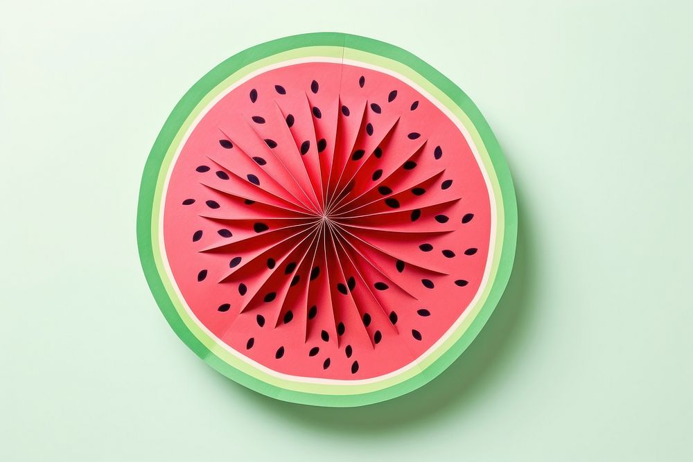 Paper craft watermelon fruit plant food. AI generated Image by rawpixel.