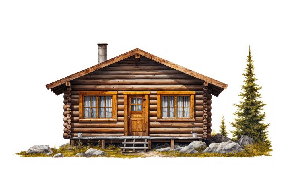 Architecture building house cabin. AI generated Image by rawpixel.
