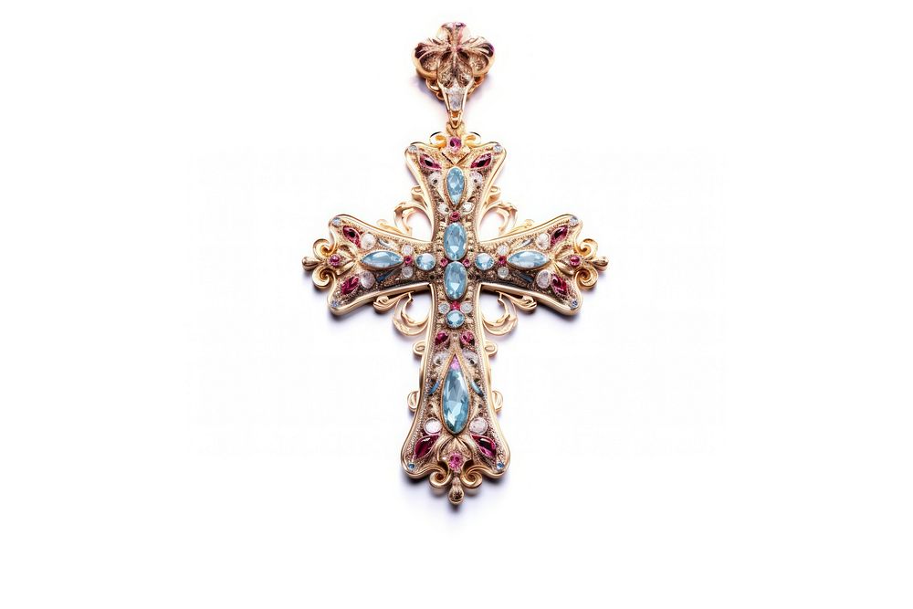 Jewelry cross crucifix symbol. AI generated Image by rawpixel.