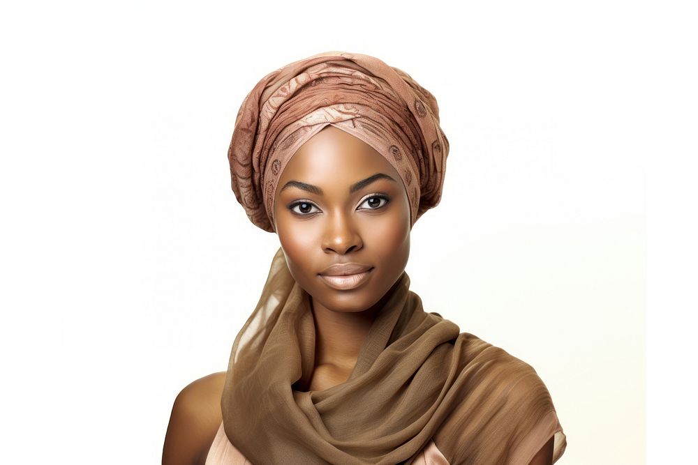 Portrait turban scarf adult. AI generated Image by rawpixel.