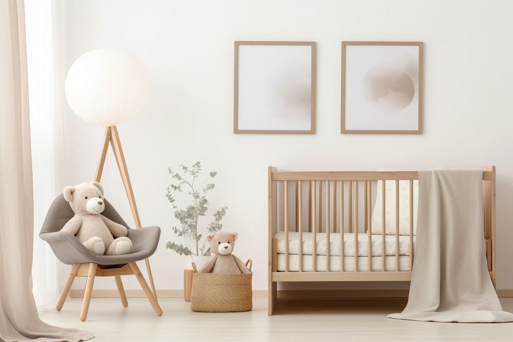 Room furniture nursery bedroom. AI generated Image by rawpixel.