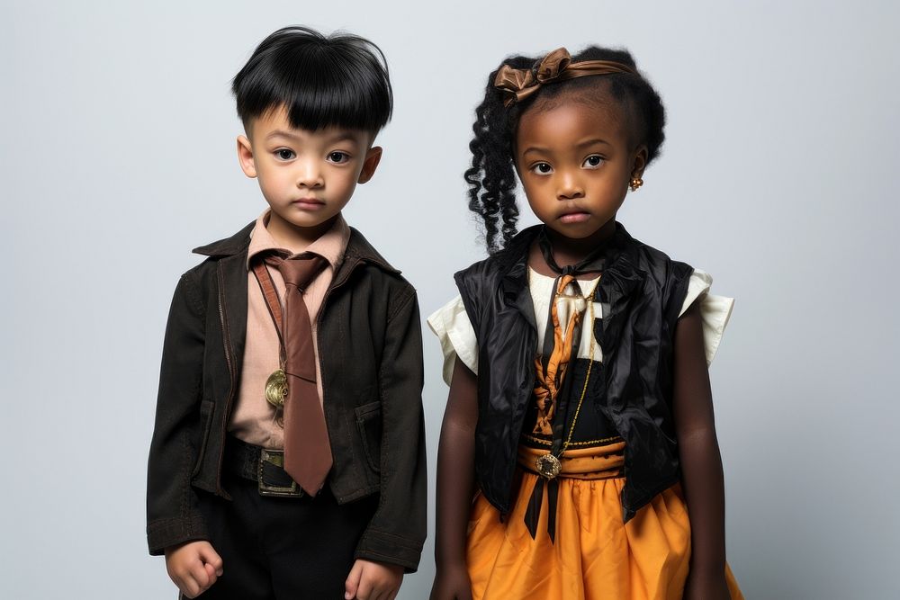 Portrait costume child black. AI generated Image by rawpixel.