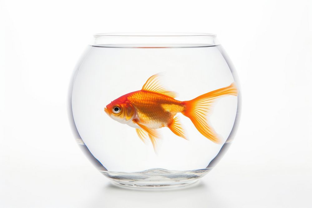 Goldfish animal white background transparent. AI generated Image by rawpixel.