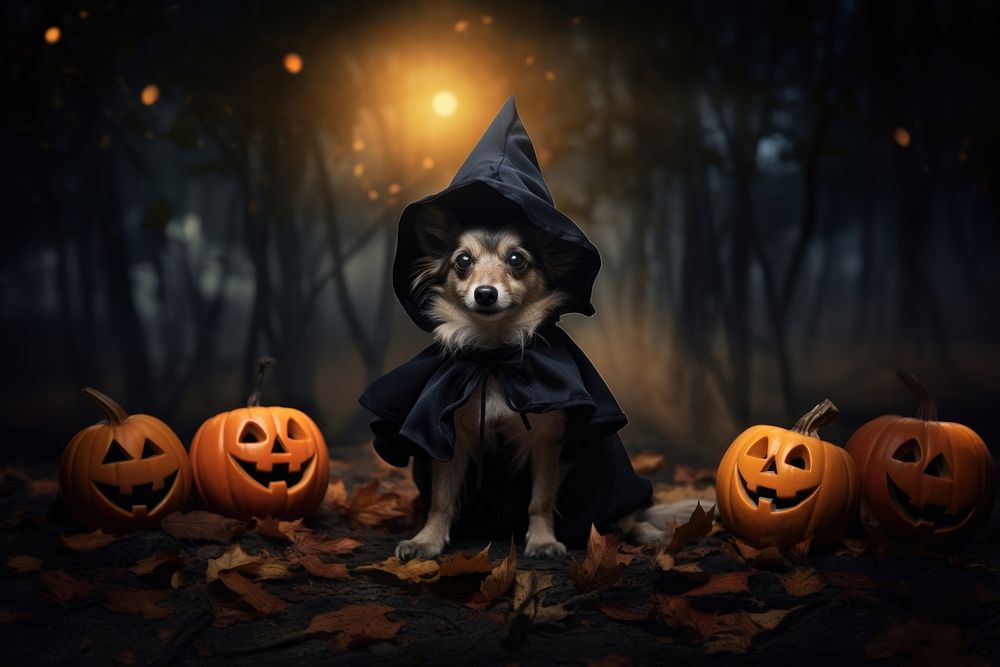 Halloween costume cute dog. AI generated Image by rawpixel.