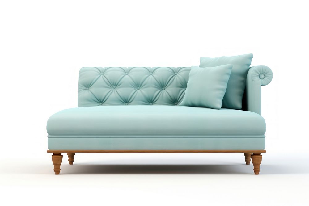Daybed sofa furniture cushion white background. AI generated Image by rawpixel.