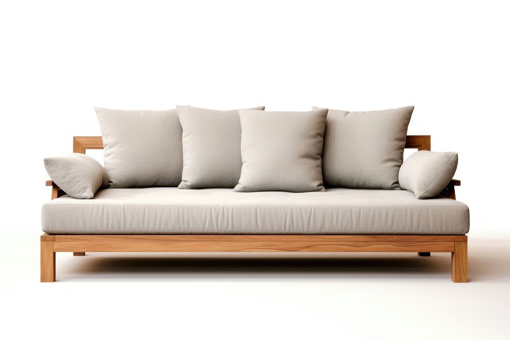 Daybed sofa architecture furniture cushion. AI generated Image by rawpixel.