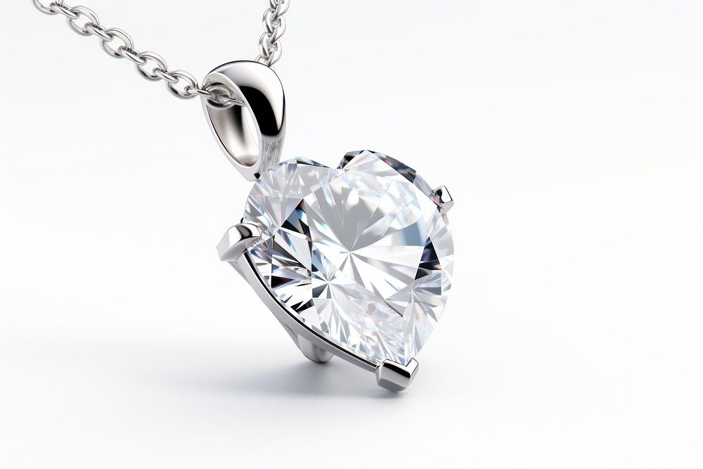 Diamond pendant necklace gemstone jewelry. 