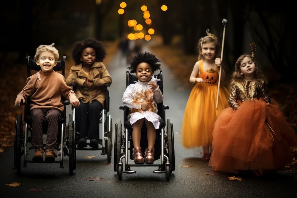 Wheelchair halloween child dress. AI generated Image by rawpixel.