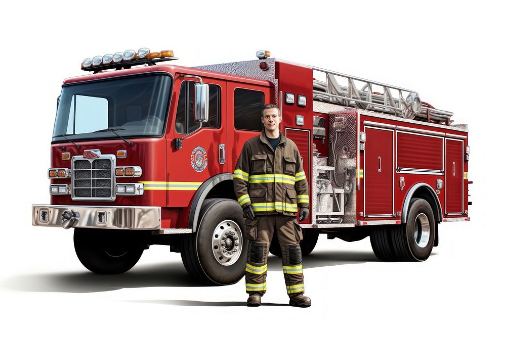 Truck firefighter vehicle wheel. AI generated Image by rawpixel.
