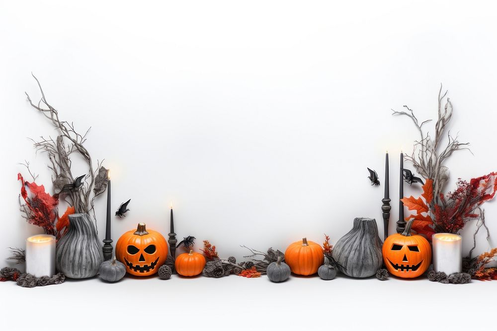 Halloween pumpkin plant white background. AI generated Image by rawpixel.