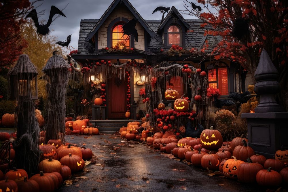 Halloween decoration house anthropomorphic. | Premium Photo - rawpixel