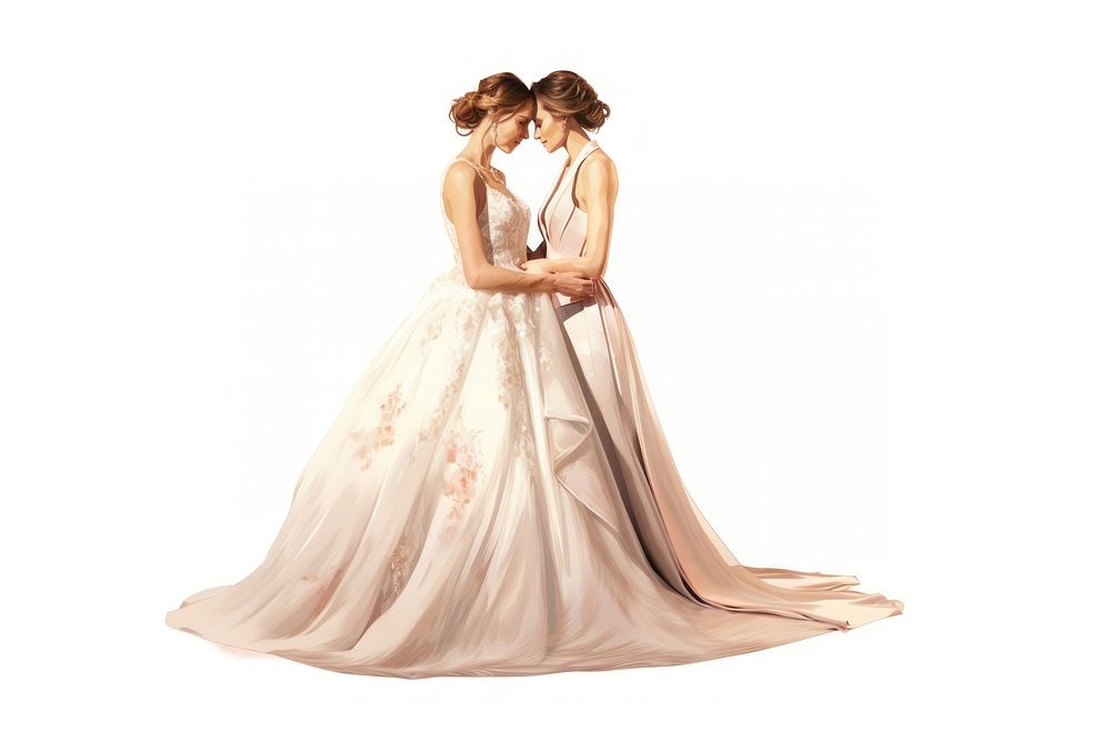 Wedding fashion dress gown. AI generated Image by rawpixel.