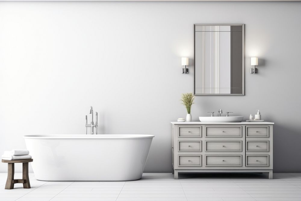 Furniture bathroom bathtub luxury. AI generated Image by rawpixel.