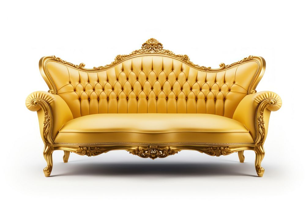 Luxury sofa furniture chair white background. AI generated Image by rawpixel.