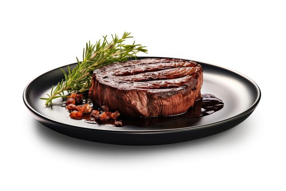 Steak plate meat food. AI generated Image by rawpixel.