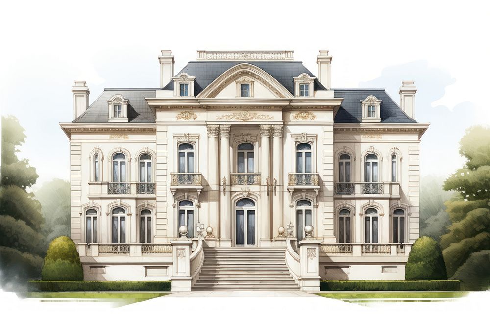 House architecture building mansion. AI generated Image by rawpixel.