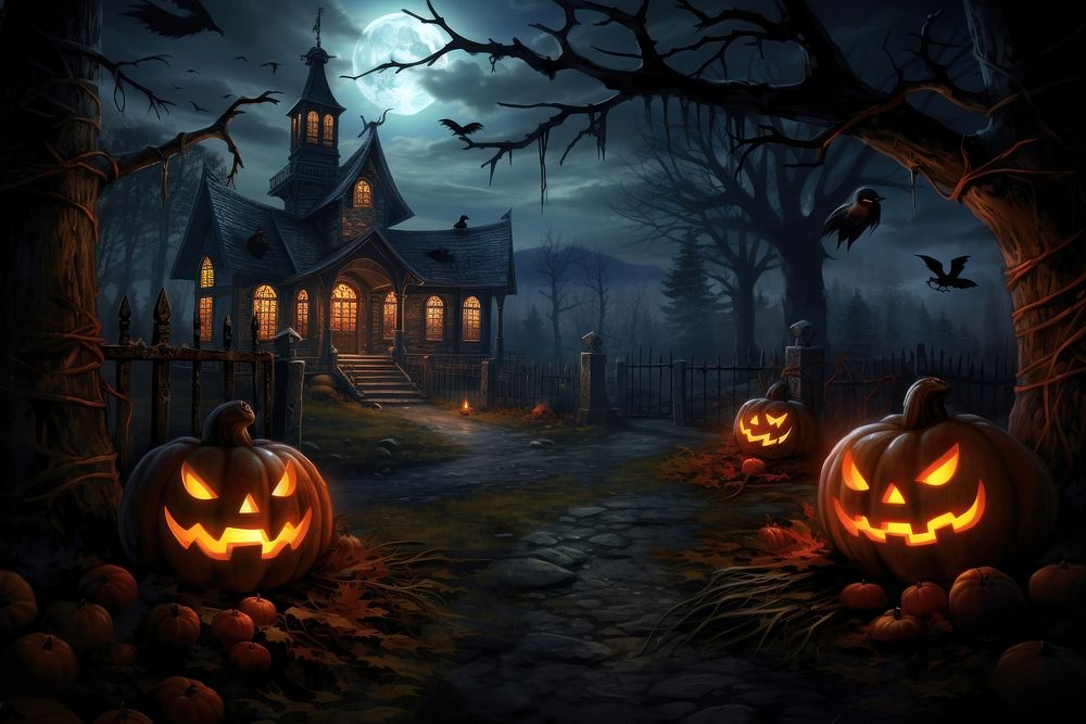 Halloween spooky night anthropomorphic. AI | Free Photo - rawpixel