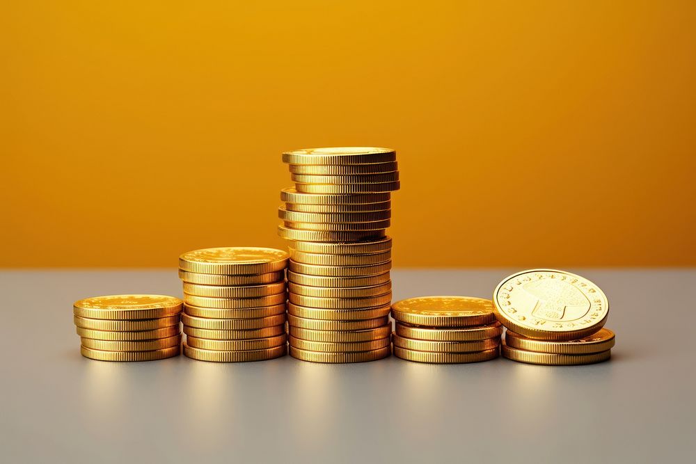Gold coin money investment. AI generated Image by rawpixel.