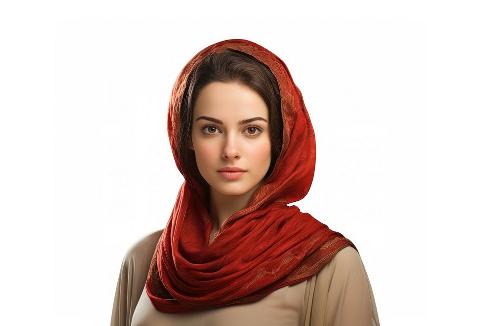 Portrait scarf photo hood. AI generated Image by rawpixel.