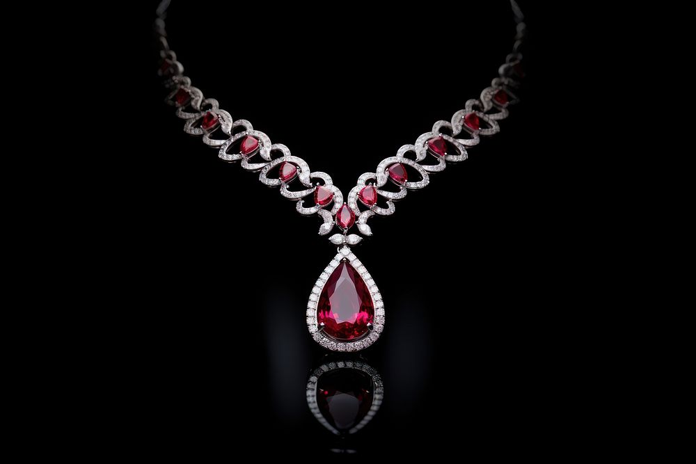 Necklace jewelry gemstone diamond. AI generated Image by rawpixel.