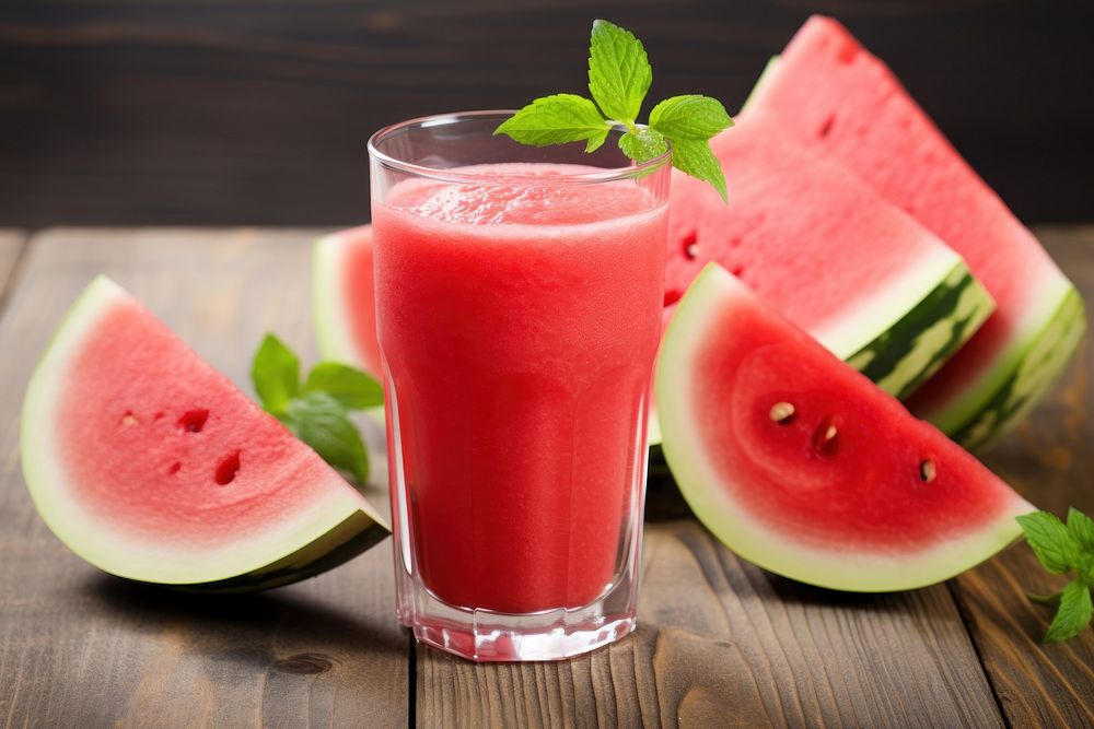 Watermelon juice fruit drink. AI generated Image by rawpixel.