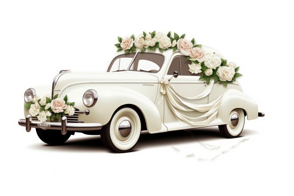 Car vehicle wedding flower. AI generated Image by rawpixel.