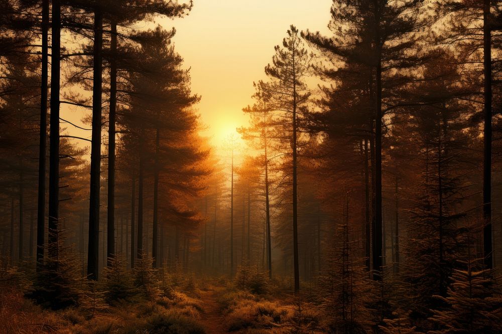 Forest wilderness sunlight outdoors. AI generated Image by rawpixel.