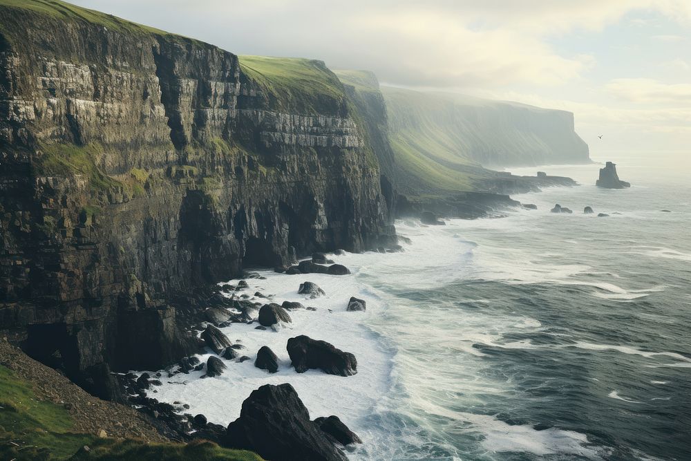 Cliff ocean promontory landscape. | Free Photo - rawpixel