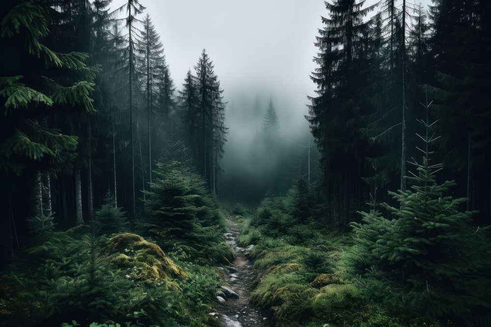 Wilderness forest outdoors woodland. AI generated Image by rawpixel.