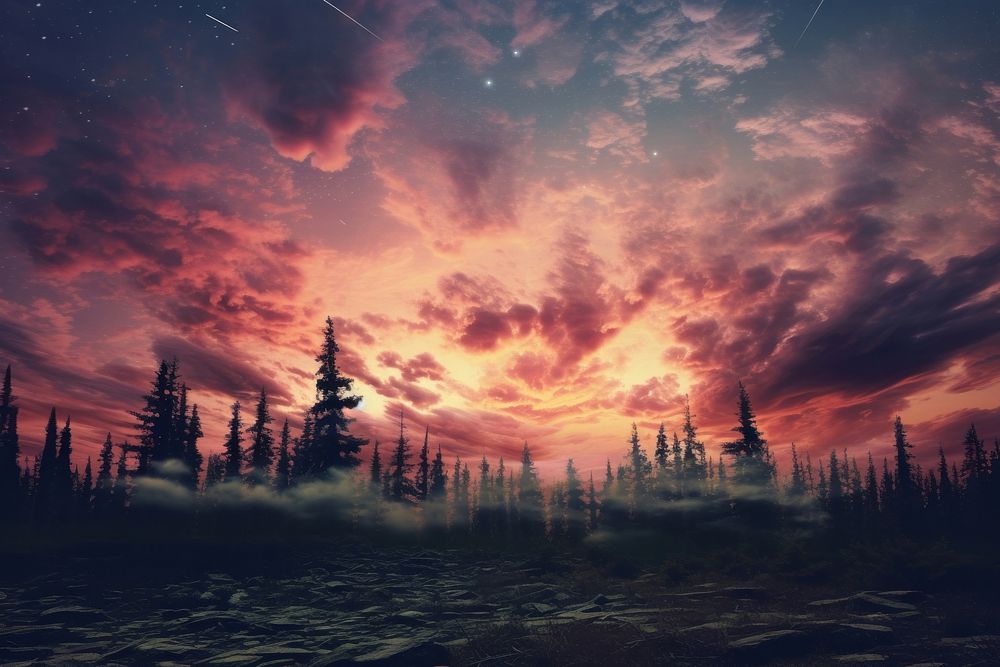 Sky landscape outdoors nature. AI generated Image by rawpixel.
