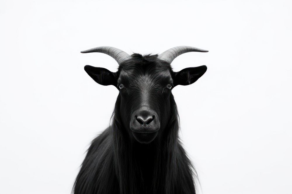 Black goat livestock animal mammal. AI generated Image by rawpixel.