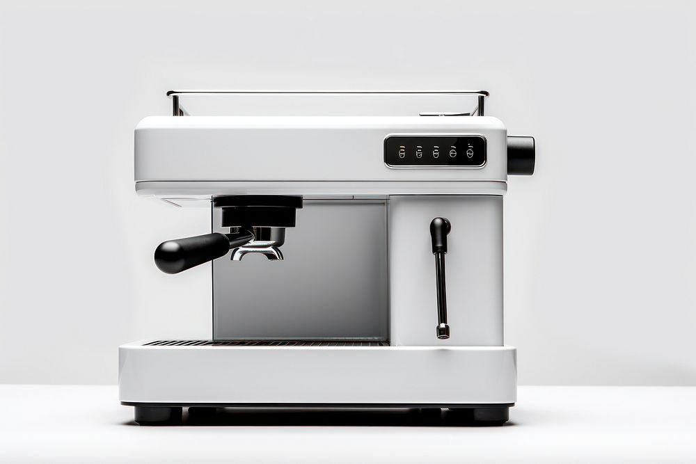 A coffee machine appliance white background coffeemaker. AI generated Image by rawpixel.