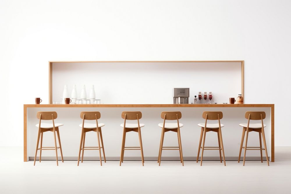 Coffee shop architecture furniture table. AI generated Image by rawpixel.