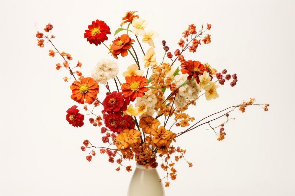 Fall flower bouquet plant petal white. AI generated Image by rawpixel.