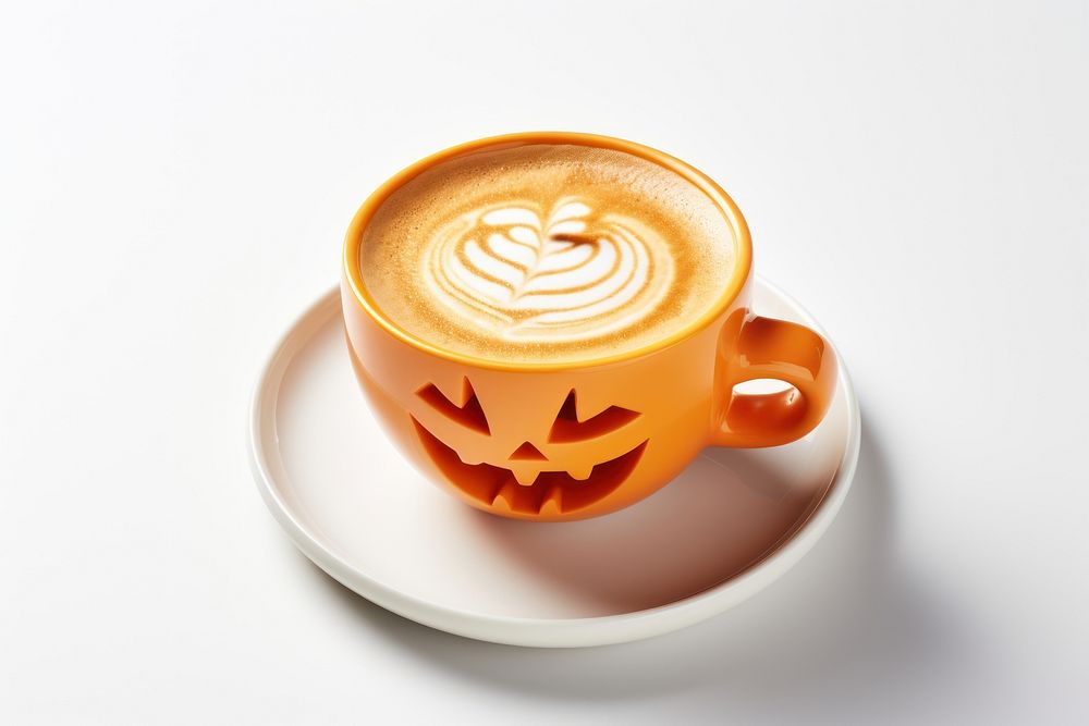 Hot pumpkin drink cup coffee latte. AI generated Image by rawpixel.