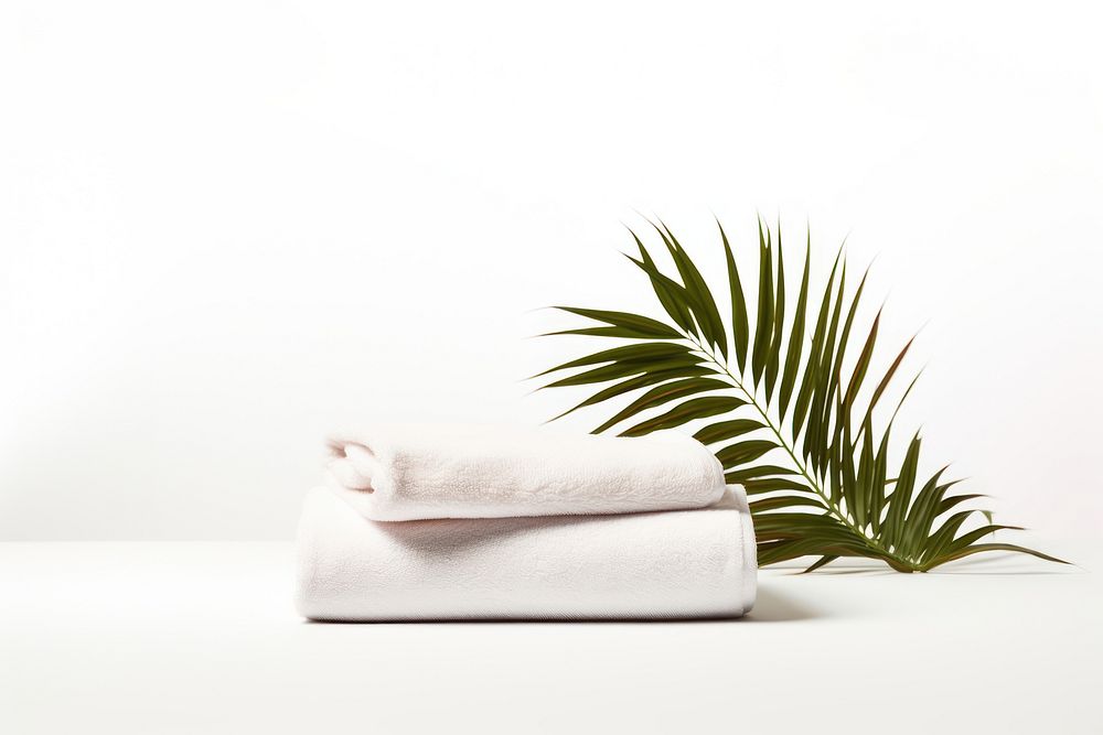 Towel plant white white background. 